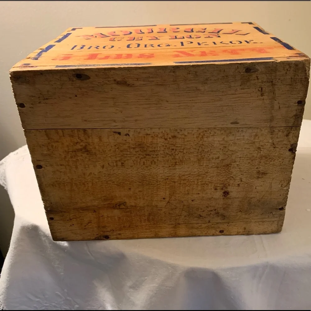 Wooden Shipping Box - 5 Lbs Pekoe Tea. NZ